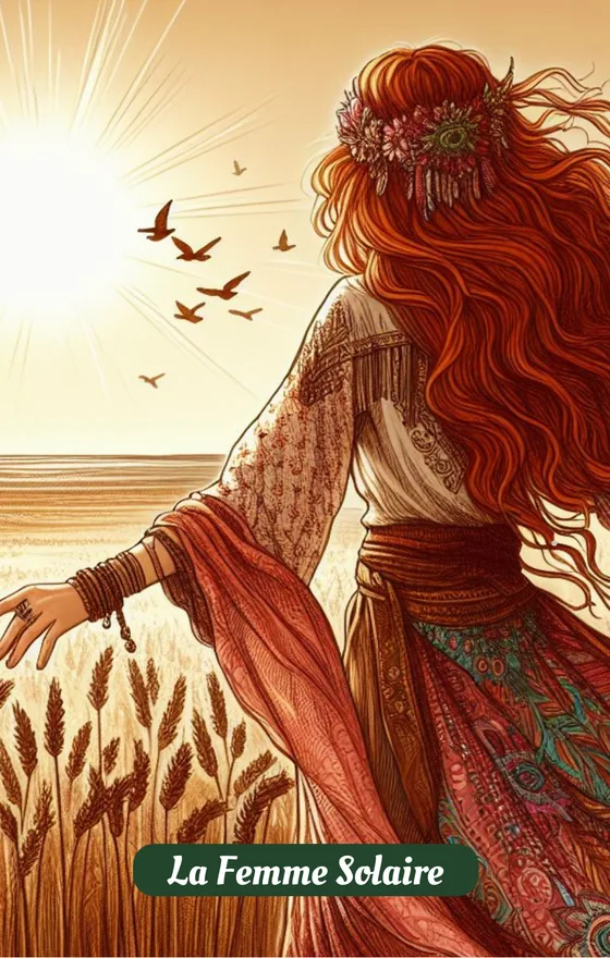 Carte « La Femme Solaire » de l&rsquo;Oracle de la Bohémienne